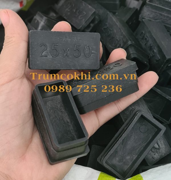 Đầu bịt ống thép hộp 25x50mm