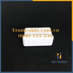 Bịt đầu sắt hộp 20x40 mm màu trắng