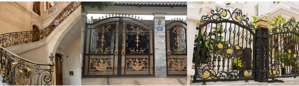 Sản phẩm sử dụng hoa sắt mỹ thuật