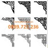 Hoa góc sắt mỹ thuật CNC 30cm