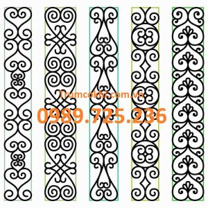 Hoa sắt cắt CNC ốp cột trang trí 60x8 dày 2mm