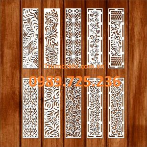 Hoa sắt mỹ thuật CNC trang trí ốp trụ