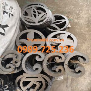 Hoa sắt mỹ thuật cắt CNC hoa 4 cánh