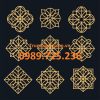 Hoa sắt mỹ thuật cắt CNC hoa bốn cánh tròn