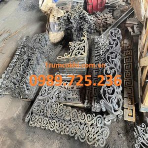 Hoa sắt mỹ thuật cắt CNC hoa dây viền