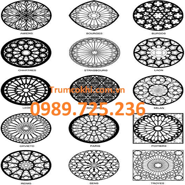 Sắt mỹ thuật cắt CNC tròn D90